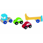 Detoa speelgoedauto&apos;s Truck and Cars junior 14 cm hout 4 delig