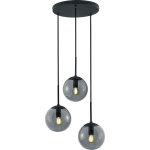 BES LED Led Hanglamp - Trion Balina - E14 Fitting - 3-lichts - Rond - Mat - Aluminium - Grijs