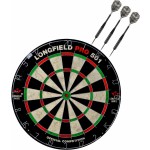Longfield Games Dartbord Set Compleet Van Diameter 45.5 Cm Met 3x Black Arrow Dartpijlen Van 21 Gram - Sporten Darts