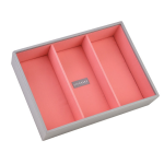 Stackers Grey & Classic Deep 3-Section Opberglade - Coral