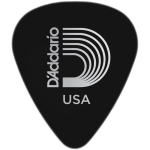 D'Addario 1CBK6-10 black celluloid plectra 10 pack heavy