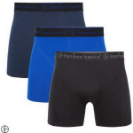 Bamboo Basics Rico 3-Pack Boxer/Blauw - Zwart