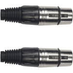 Yellow Cable XLR02 3-pins XLR kabeldeel, female, 2 stuks