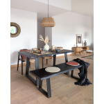 Kave Home Nina Eetkamerstoel -/Beige - Zwart