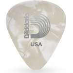 D'Addario 1CWP6-10 white pearl celluloid plectra 10 pack heavy