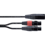 Cordial EY0.3MFF Elements verloopkabel male XLR - 2x female XLR 0.3m