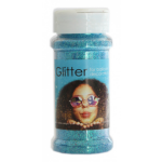 Globos glitter 100 gram kunststof licht - Blauw