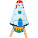 Small Foot stapelraket Space hout junior 15 cm 5 delig