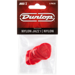 Dunlop Jazz I Nylon 1.10mm 6-pack plectrumset rood