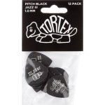 Dunlop Tortex Pitch Black Jazz III 1.00mm 12-pack plectrumset zwart