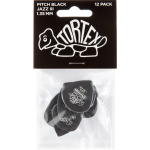 Dunlop Tortex Pitch Black Jazz III 1.35mm 12-pack plectrumset zwart