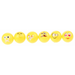 Toi-Toys Toi Toys bier pong ballen met Emoji 6 stuks 4 cm - Geel