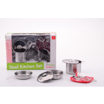 Johntoy Home and Kitchen stalen pannenset 8 delig - Silver