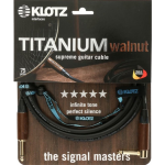 Klotz TIW0600PR walnut gitaarkabel 2p 6.35mm verguld haaks-recht 6m - Titanium